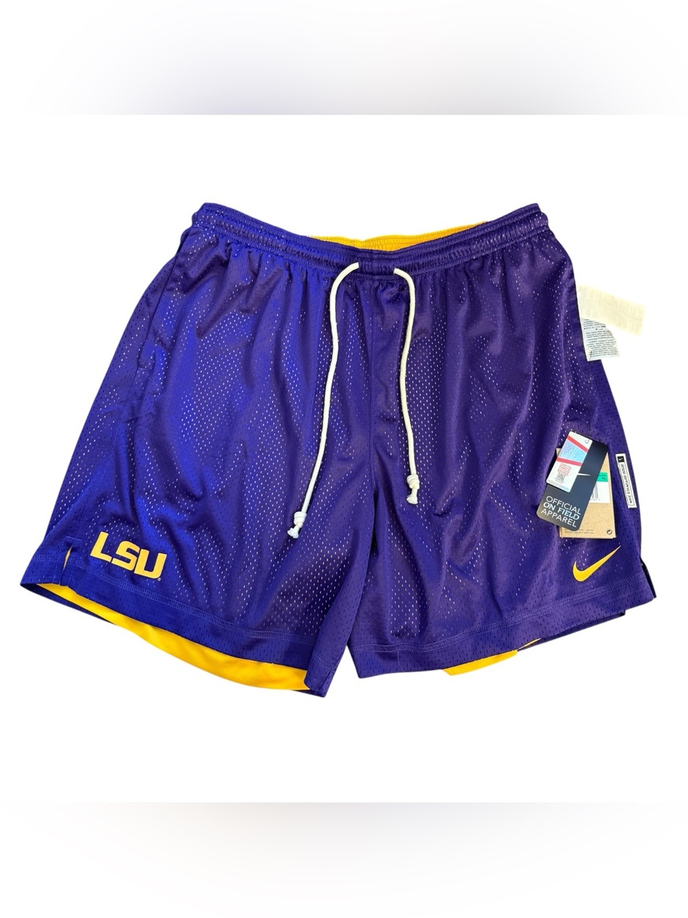 LSU Tigers Nike Official On the Field Apparel Reversible Shorts XL NWT